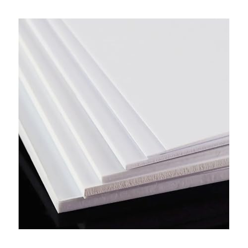 Weiße ABS-Kunststoffplatte for CNC- und DIY-Modelle – mehrere Größen und Stärken verfügbar, for Basteln und Prototyping(250x300x5mmx 1Pcs) von OIEWRYZLE