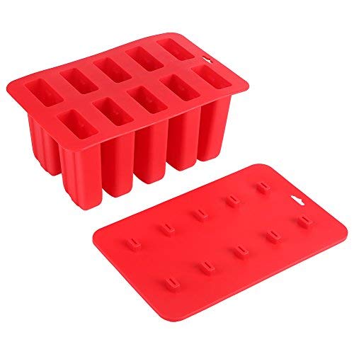 OIFAODAO, 10 zellen Silikon Popsicle Formen Set Gefrorene Form Eis Maker Form + 12 Holz Sticks mit Deckel ,Eiscreme-Formen OIFAODAO, 10 zellen Silikon Popsicle Formen Set Gefrorene Form Eis Maker Form + 12 Holz Sticks mit Deckel ,Eiscreme-Formen von OIFAODAO