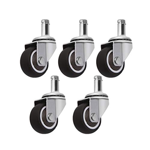 OIFAODAO, 5 stücke Gummirollen for Möbel Computer Stuhl Tisch Trolley Bett Werkbank Castor Heavy Duty Fitting,Rollen(B 2in) von OIFAODAO
