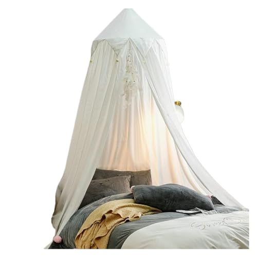 OIFAODAO, Betthimmel, runder kuppelförmiger Hängehimmel for Baby Brib, Kinderzimmer-Dekor, Leseecke, Spielschloss for drinnen und draußen,Baldachin(White) von OIFAODAO