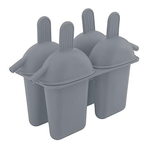 OIFAODAO, Cremebereiter-Form mit Holzstab, wiederverwendbar, gefrorenes Eis, arbeitssparende Lebensmittel-Gefriertabletts for selbstgemachtes Eis am Stiel ，Eiscreme-Formen(Grey) von OIFAODAO