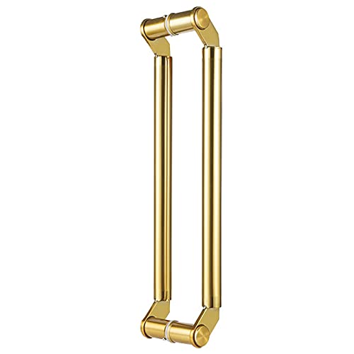 OIFAODAO, Edelstahl Push Pull Kommerzielle doppelseitige Stangengriffe for Scheunentore, Duschglasgriffe, Büroladeneingänge, Garagen, Schuppen, Tore ，Türgriffe(Brass,Length60CM) von OIFAODAO