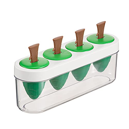 OIFAODAO, Eis am Stiel-Formen mit durchsichtiger, geteilter Eisbox, niedliche Eis-Pop-Formen, Eis am Stiel-Formen, einfach zu verwenden for selbstgemachtes Eis ，Eiscreme-Formen(Brown) von OIFAODAO