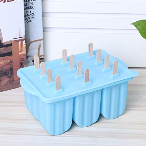 OIFAODAO, Eiscreme, beständig gegen hohe und kalte Temperaturen, angenehm zu berührendes Silikon, extrem flexibles Eis am Stiel for Eiscreme und Pudding in der Eisbar ，Eiscreme-Formen(Blue) von OIFAODAO