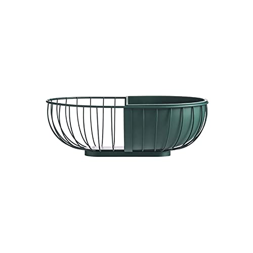 OIFAODAO, Gp Obstkorb, Home Eisen Obstteller Wohnzimmer Kreative Snackschale Lagerung Dekorieren Körbe,Obstplatte(Dark Green) von OIFAODAO