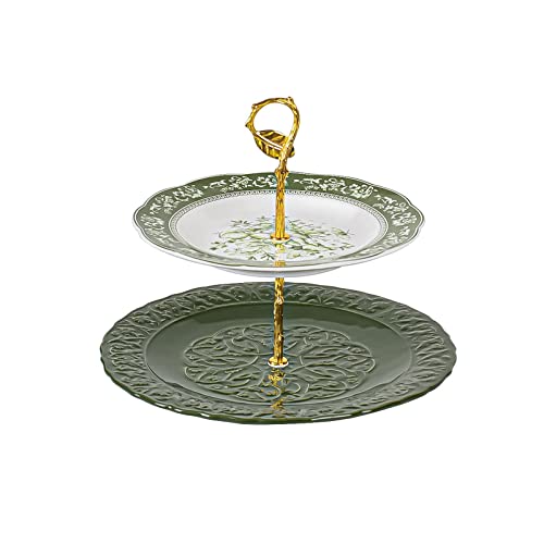 OIFAODAO, Home Wohnzimmer Dekor Doppelschicht Porzellan Dessert Teller Obst Gericht for Küchen Esstisch Snack Platte Set,Obstplatte OIFAODAO, Home Wohnzimmer Dekor Doppelschicht Porzellan Dessert Teller Obst Gericht for Küchen Esstisch Snack Platte Set,Obstplatte von OIFAODAO