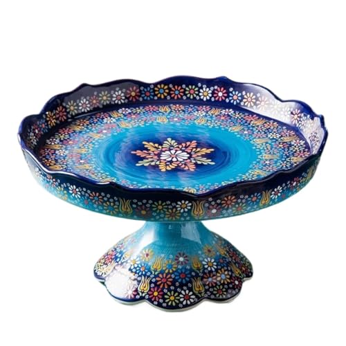 OIFAODAO, Kompott-Beeren-Aufbewahrungsteller mit hohem Sockel, Schreibtisch-Ornament for Zuhause, Wohnzimmer, Festival, Obstschalen/,Obstplatte von OIFAODAO