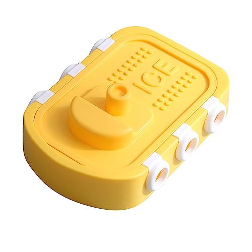 OIFAODAO, Maker-Form mit Holzstab, wiederverwendbar, gefrorenes Eis, arbeitssparende Lebensmittel-Gefriertabletts for selbstgemachtes Eis am Stiel ，Eiscreme-Formen(Yellow) von OIFAODAO