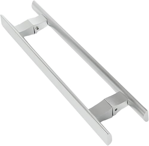 OIFAODAO, Massive Aluminiumlegierung Store Home Office Glastür Holz s, Modern Minimalist ，Türgriffe(White,Length60CM) von OIFAODAO