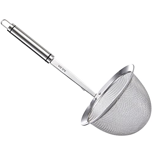 OIFAODAO, Mesh-Lebensmittelknödel-Nudelsieb, tiefer Korb, feinmaschiger Schaumlöffel, Küchen-Feinsieb, Netzsieb mit hängendem Griff for Zuhause, M-Körbe,Sieblöffel(31X10X7CM) von OIFAODAO