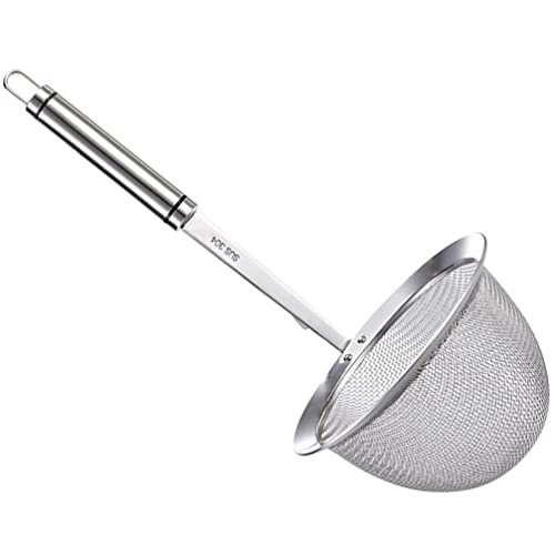 OIFAODAO, Mesh-Lebensmittelknödel-Nudelsieb, tiefer Korb, feinmaschiger Schaumlöffel, Küchen-Feinsieb, Netzsieb mit hängendem Griff for Zuhause, M-Körbe,Sieblöffel(32X12X7.5CM) von OIFAODAO