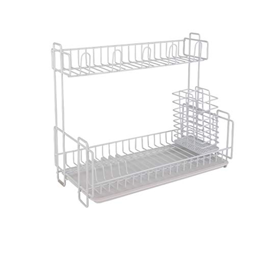 OIFAODAO, Metall-Abtropfgestell, Küchengestell, Essstäbchenhalter, Geschirraufbewahrung, Zubehör, 2 Lagen Abtropfgestell ,Abtropfgestell(White) von OIFAODAO