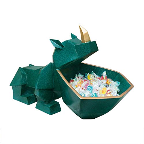 OIFAODAO, Obstschale Nashornförmiger Obstteller, aus Kunstharz, im nordischen Origami-Stil, Wohndekoration Ornamente,Obstplatte(Gris) von OIFAODAO