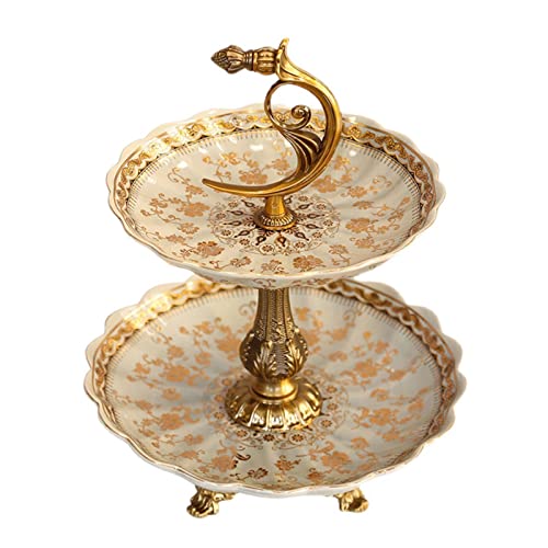 OIFAODAO, Obstteller Home Wohnzimmer Restaurant Desktop Doppelschichtige Obstschale Süßigkeitenteller for Küchen Esstisch Snackteller-Set,Obstplatte OIFAODAO, Obstteller Home Wohnzimmer Restaurant Desktop Doppelschichtige Obstschale Süßigkeitenteller for Küchen Esstisch Snackteller-Set,Obstplatte von OIFAODAO