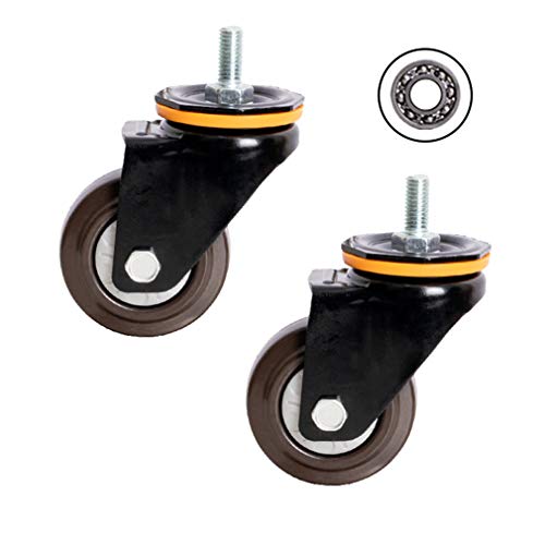 OIFAODAO, Räder mit Bremse Möbelrollenwagen for geräuscharme Hochleistungsrollen im Krankenhausfabriklager, 2 Stück,Rollen(5inch) von OIFAODAO