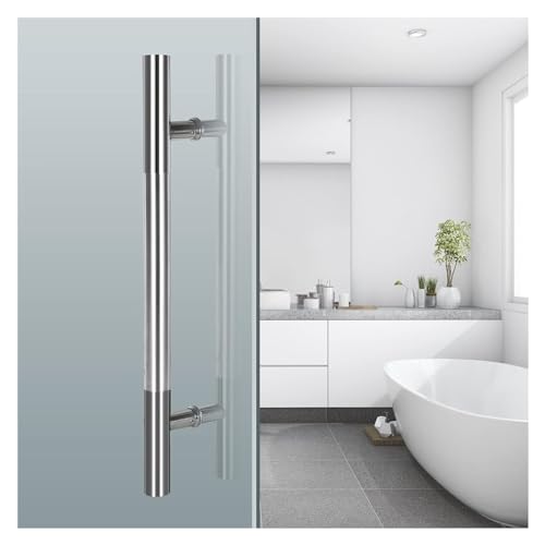 OIFAODAO, Türgriffe aus Edelstahl for Drücken for die Dusche, moderne runde for Badezimmer/Eingang/Schlafzimmer/Zuhause/WC, Rücken an montiert ，Türgriffe(Length50CM) von OIFAODAO