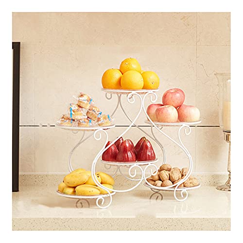 OIFAODAO, Wohnzimmer Kreatives Zuhause Obstteller Couchtisch Süßigkeitenteller Europäische Mehrschichtplatte Nordischer Stil Obstschale Schüssel Teller,Obstplatte von OIFAODAO