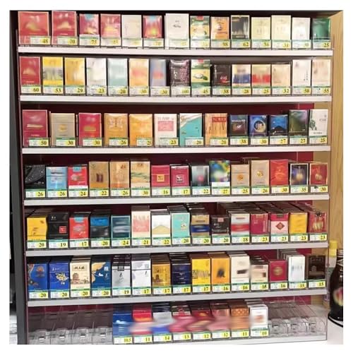 OIFAODAO, Zigaretten-Organizer-Halter, Ladenvitrinenständer, Supermarkt-Thekenregale, an der Wand montierter Verkaufsständer aus klarem Acrylglas ，Produktpräsentationsregale(31.5x28.4x24.5cm) von OIFAODAO