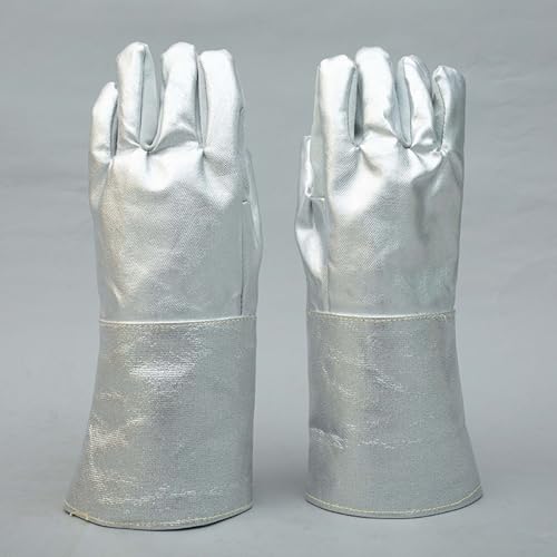 OIFJROIW 1000°C Hochtemperatur Aluminium Folie Handschuhe 14.9in, Sicherheitshandschuhe Für Ofen Gießen Wärmebehandlung OIFJROIW 1000°C Hochtemperatur Aluminium Folie Handschuhe 14.9in, Sicherheitshandschuhe Für Ofen Gießen Wärmebehandlung von OIFJROIW