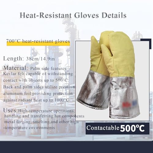 OIFJROIW 700°C Hochtemperaturbeständige Handschuhe Schnittfeste Industriehandschuhe Mit Hitzebeständigen Flammhemmenden Eigenschaften, 14.9in OIFJROIW 700°C Hochtemperaturbeständige Handschuhe Schnittfeste Industriehandschuhe Mit Hitzebeständigen Flammhemmenden Eigenschaften, 14.9in von OIFJROIW