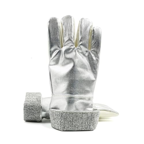 OIFJROIW Hitzebeständige Handschuhe 350°C Flammhemmend Industrielle Hochleistungs-Aluminiumfolien-Arbeitshandschuhe OIFJROIW Hitzebeständige Handschuhe 350°C Flammhemmend Industrielle Hochleistungs-Aluminiumfolien-Arbeitshandschuhe von OIFJROIW