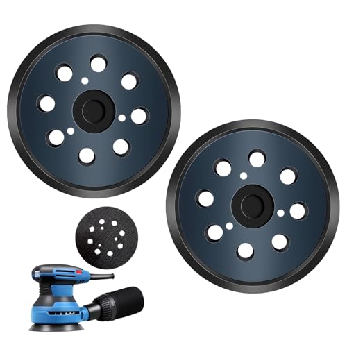 2 Stück 12,7 cm 8-Loch-Exzenterschleifer, kompatibel mit Makita M9204 BO5030 BO5031 DBO180Z BO8041 DBO180RMJ BO5041 BO5010 BO5011 BO5012, Ersatz-Pad mit Klettfuß, langlebiger Gummischleifer von OIHCAZ