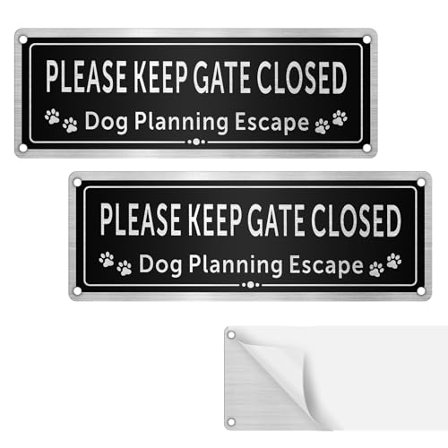 OIHCAZ Schild "Please Close The Gate", 2 Stück, Shut The Gate, rostfreies Aluminium, wetterfest, UV-geschützt, für Garten, Zaun, Hof oder Geschäftsgebrauch OIHCAZ Schild "Please Close The Gate", 2 Stück, Shut The Gate, rostfreies Aluminium, wetterfest, UV-geschützt, für Garten, Zaun, Hof oder Geschäftsgebrauch von OIHCAZ