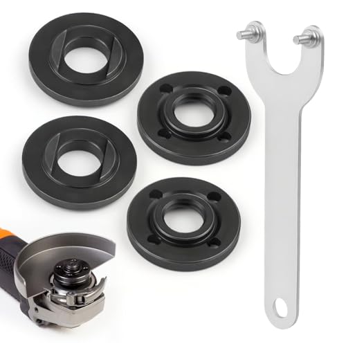 OIHCAZ Winkelschleifer-Schraubenschlüssel, Flanschmuttern, Winkelschleiferschlüssel und 2 Sets innere äußere Flanschmuttern, kompatibel mit 150-mm-Winkelschleifern (für 14-mm-Spindelgewinde) von OIHCAZ