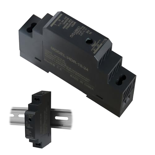 Schaltnetzteil, 24 V Dinrail-Transformator, DIN-Schienen-Netzteil-Transformator für DIN-Schienen für industrielle Automatisierungsgeräte, HDR-15 W-24 V, 0,63 A von OIHCAZ