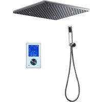 Duschsystem,Chrom Unterputz Duscharmatur,Multifunktional Duschsystem Mit Thermostat,Mit 495×495mm Kopfbrause Es Gibt Zwei Wasserabgabemodi,Handbrause von OIHPAW