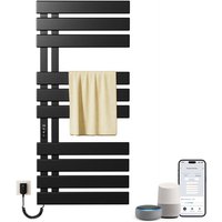 Elektrischer Badheizkörper,500 x 1100 mm WIFI Handtuchheizkörper Elektrisch,An der Wand montierter Badheizkörper Elektrisch,Heizkörper Bad,Kompatibel von OIHPAW