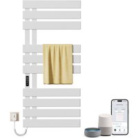Elektrischer Badheizkörper,500 x 1100 mm WIFI Handtuchheizkörper Elektrisch,An der Wand montierter Badheizkörper Elektrisch,Heizkörper Bad,Kompatibel von OIHPAW
