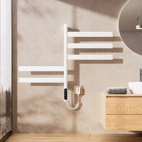 OihPaw Electric Towel Radiator 675×450 mm,180° Rotation heizkörper Bad,WiFi Smart Handtuchwärmer mit konstanter Temperatur,Funktioniert mit von OIHPAW