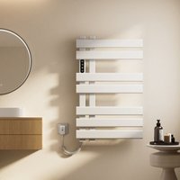 OihPaw Handtuchheizkörper elektrisch,Badheizkörper elektrisch 450x720mm,Weißer intelligenter thermostatischer Handtuchheizer 235W,Elektrischer von OIHPAW