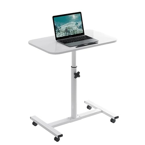 Höhenverstellbarer mobiler Computer-Schreibtisch, Rollschreibtisch, mobiler Stehpult mit Rollen, tragbarer Tabletttisch, Sofa-Beistelltisch für kleine Räume, Home Office von OIJHHFYGDK