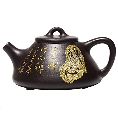 OIJHHFYGDK 140ml Klassische Lila Ton Teekanne Handgemachte Stein Schaufel Wasserkocher Tee-Set von OIJHHFYGDK