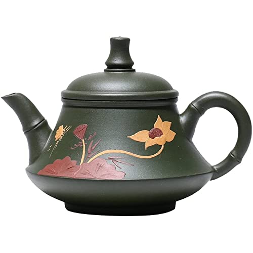 OIJHHFYGDK 240ml Lila Ton Teekanne Handgemalte Lotus Home Tee Maker Filter Zisha s von OIJHHFYGDK