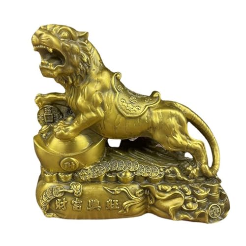 OIJHHFYGDK Antikes Dekor Büro Flur Regal Messing Tiger Ornamente Home Study Crafts Veranda Dekoration Zubehör Messing Dekor von OIJHHFYGDK