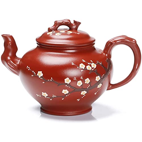 OIJHHFYGDK Authentisches chinesisches reines, handgefertigtes Teeservice aus lila Ton, Wasserkocher mit 188 Kugellöchern, Filter, 200 ml von OIJHHFYGDK