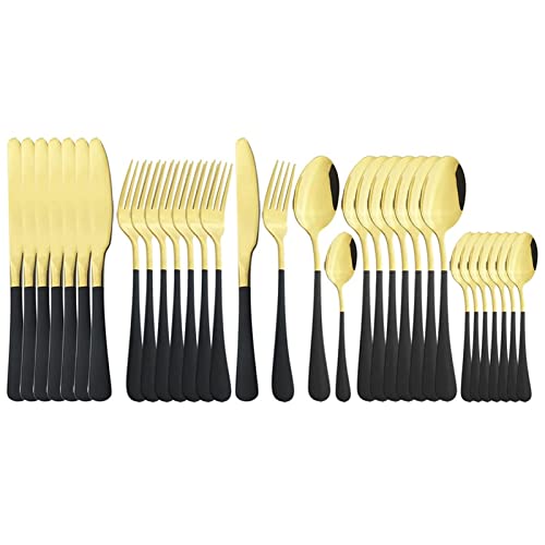 OIJHHFYGDK Besteck-Sets 32-teilig Rosa Geschirr Besteck-Set Edelstahl Geschirr Abendessen Messer Gabel Löffel Besteck Küchengeschirr Set Edelstahl von OIJHHFYGDK