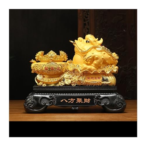 OIJHHFYGDK Bürodeko Goldene Krötenornamente, Fengshui-Statue für Reichtum und Glück, Schreibtischdekoration fürs Büro, Heimdekoration, Tischdekoration fürs Wohnzimmer OIJHHFYGDK Bürodeko Goldene Krötenornamente, Fengshui-Statue für Reichtum und Glück, Schreibtischdekoration fürs Büro, Heimdekoration, Tischdekoration fürs Wohnzimmer von OIJHHFYGDK