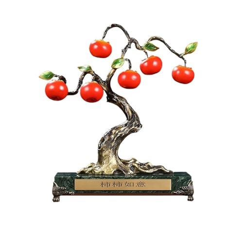 OIJHHFYGDK Bürodeko Kaki-Baumschmuck, Fengshui-Statue für Reichtum und Glück, Feng-Shui-Dekor, Heimdekoration, Wohnzimmer-Tischdekoration von OIJHHFYGDK