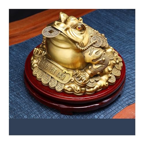 OIJHHFYGDK Bürodekor, Messing-Krötenornamente, Fengshui-Statue für Reichtum und Glück, Tischdekoration als Tafelaufsatz, Wohndekoration, Wohnzimmer-Tischdekoration von OIJHHFYGDK