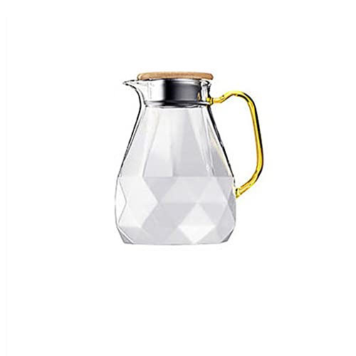 OIJHHFYGDK Diamantglas-Teeservice, Heiß-/Kaltwasserkrug, transparente Kaffeekanne, Wasserkocher, Wasserflasche, Glaskaraffe, hitzebeständiges Set von OIJHHFYGDK