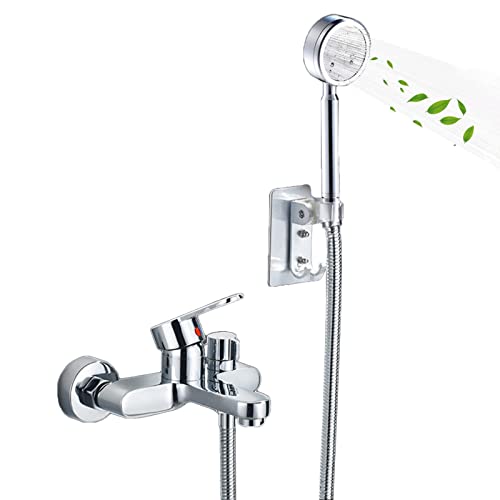 OIJHHFYGDK Duschset Badezimmer Dusche Set Doppelfunktion Duscharmatur mit Tragbarer Mischbatterie Kombiniertes Duschset Wanddusche Finish Kit mit Ventil/A von OIJHHFYGDK