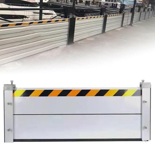 OIJHHFYGDK Flood Barrier, Temporary Floodgate, Garden Yard Patio Doors Flood Barrier Aluminum Shield, Flood Protection Barrier Water with Reflective Strip for Garage, Basement, Front Door,Driveway von OIJHHFYGDK
