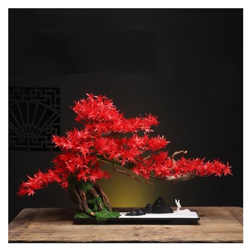 OIJHHFYGDK Gefälschte Pflanzen Begrüßungskiefer-Bonsai-Ornamente Simulierte Grünpflanzen Wohnzimmer Veranda Weinschrank Topf Büro Schreibtisch Dekorationen Simulation Bonsai-Baum von OIJHHFYGDK
