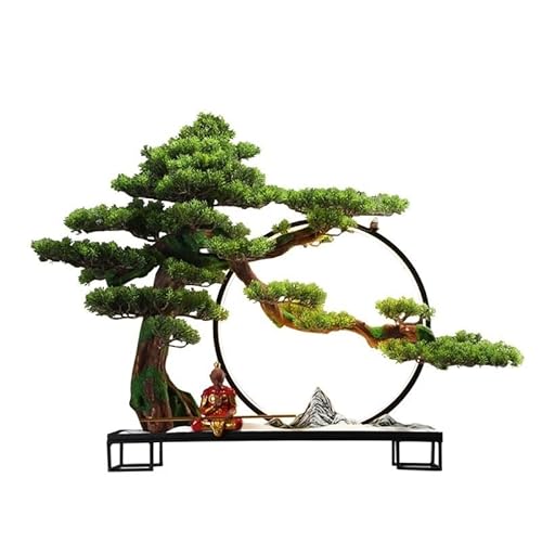 OIJHHFYGDK Gefälschte Pflanzen Kreative Simulation von einladenden Kiefernornamenten Büro Veranda Ausstellungshalle Desktop-Dekoration Hotel Glücksdekoration Simulation Bonsai-Baum von OIJHHFYGDK