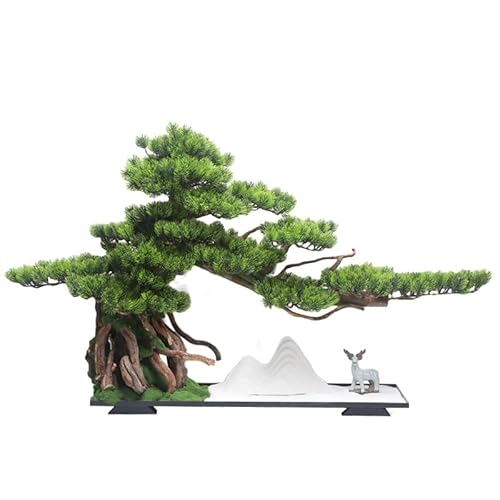OIJHHFYGDK Gefälschte Pflanzen Simulation von einladenden Kiefernornamenten Innendekorationsform einladende Kiefernlandschaft Bonsai Eingang Tischdekoration Simulation Bonsai-Baum von OIJHHFYGDK