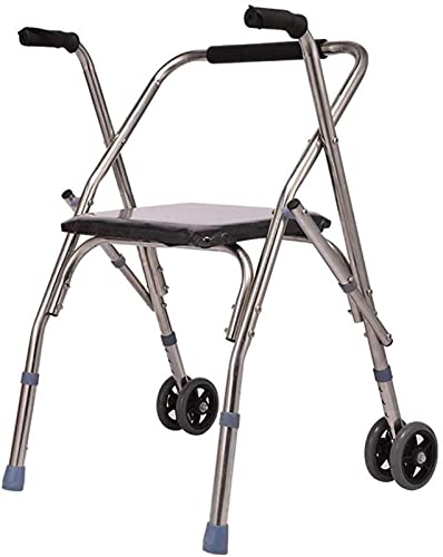 OIJHHFYGDK Gehhilfe Walker Gehgestell, Aluminiumlegierung Klappbare Gehhilfe Standard Gehhilfe für Behinderte Die Höhe Verstellbare Zielstrebigkeit von OIJHHFYGDK